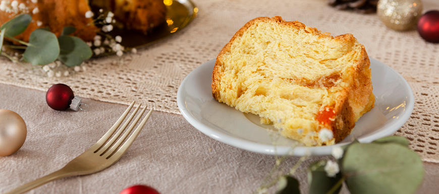 Panettone on a plate